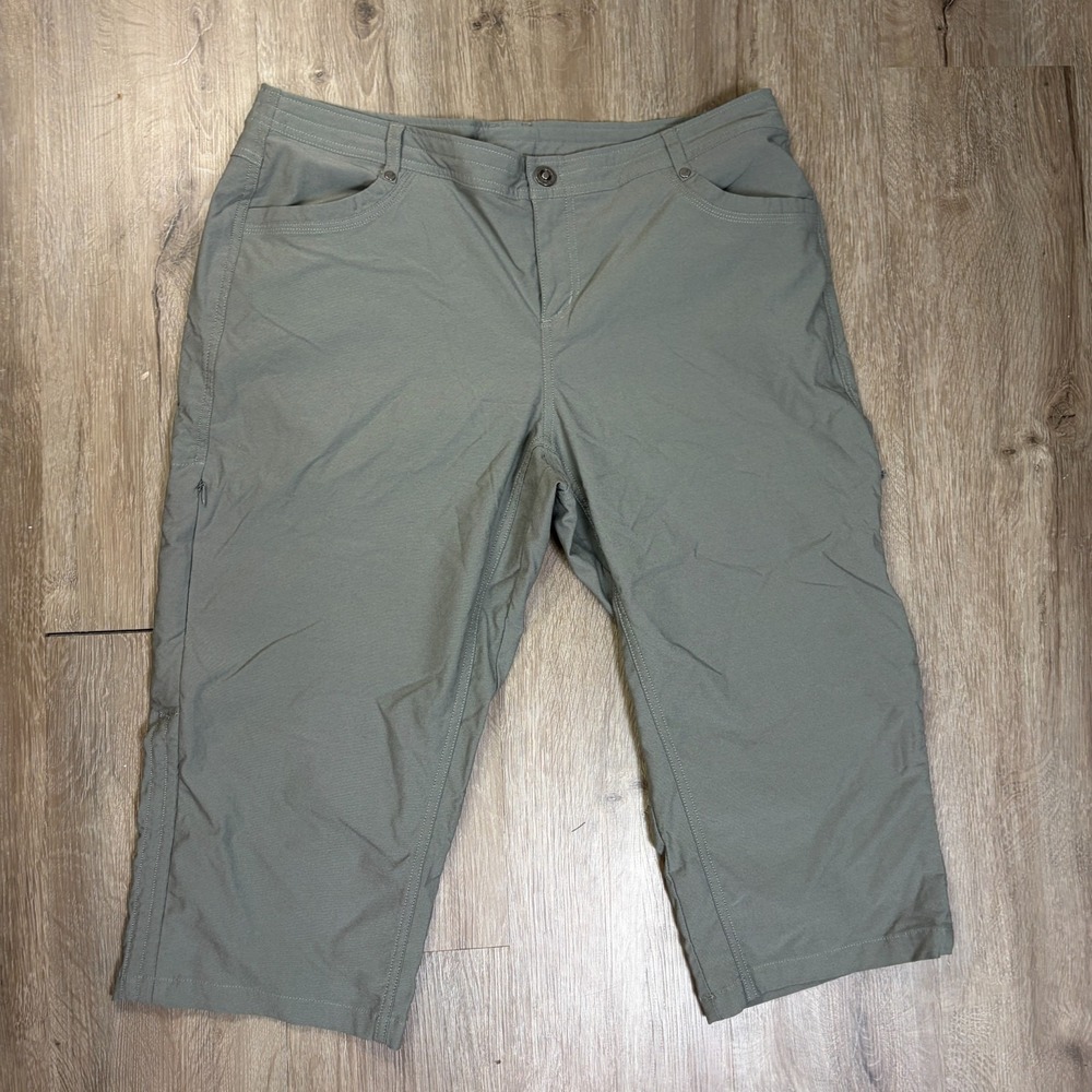 Kuhl Trekr Pull On Kapr Capri Gray Size 16 Hiking Active Outdoors Climb